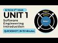 AKTU: Software Engineering UNIT 1 in 19 minutes | B.TECH 3rd year | QuickShot