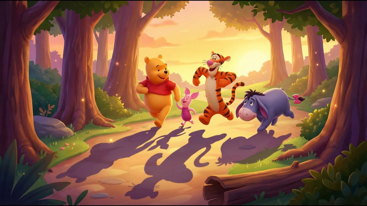 Calm Journey Through Nature 🌿🌄 | Sunset Walk | Winnie the Pooh Funny Animation