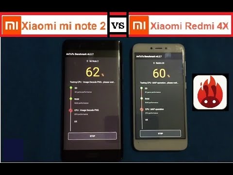 Xiaomi mi note 2 vs xiaomi redmi 4X antutu benchmark/speed test/comparaison Xiaomi Redmi 4X Antutu 1