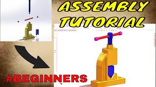 Solidworks pipe vice assembly design tutorial Animation. Solidworks assembly tutorial for beginners.