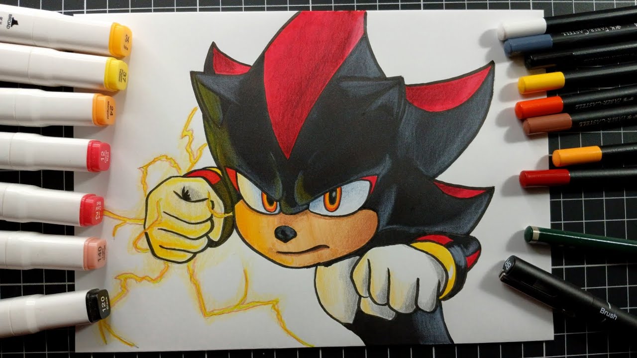 como DESENHAR o SHADOW do FILME SONIC - YouTube