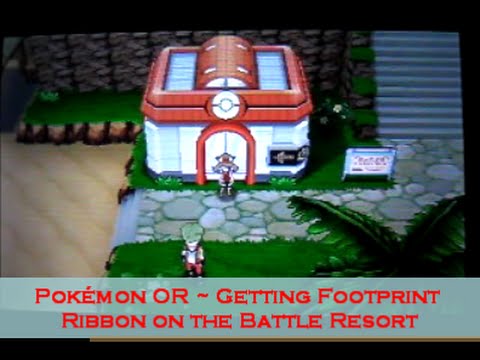 Pokemon Or Getting Footprint Ribbon On The Battle Resort Youtube