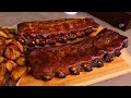 RIBS DI MAIALE CON SALSA BBQ E PAPRIKA, COSTINE DI MAIALE AL FORNO BUONISSIME FATTE IN CASA