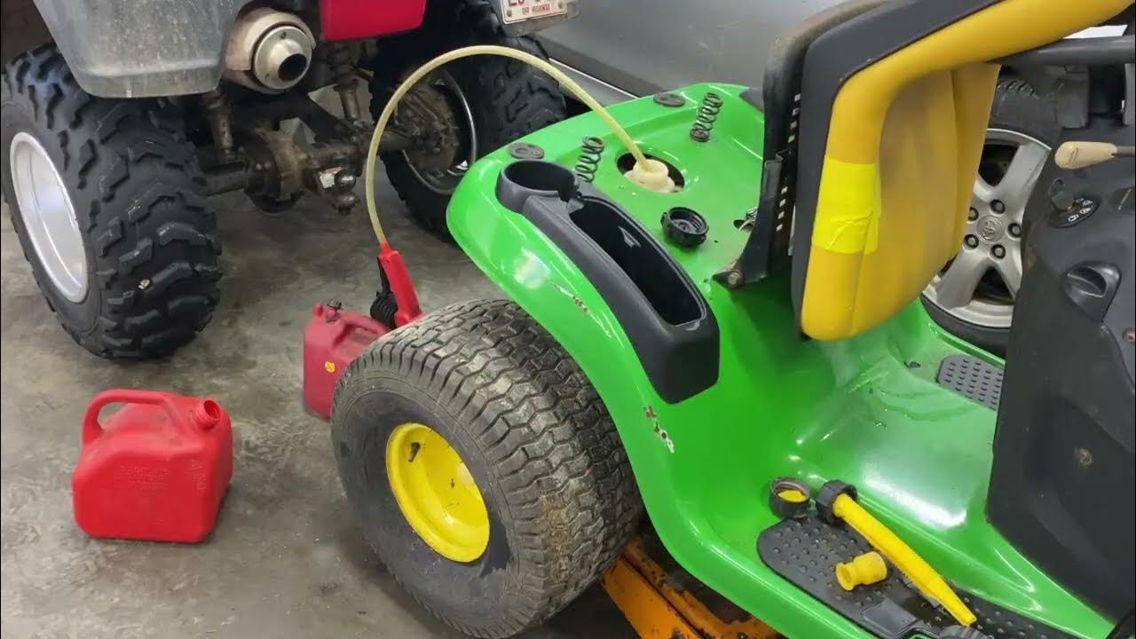 How to clean debris out of your gas tank, John Deere Lawnmower Tractor