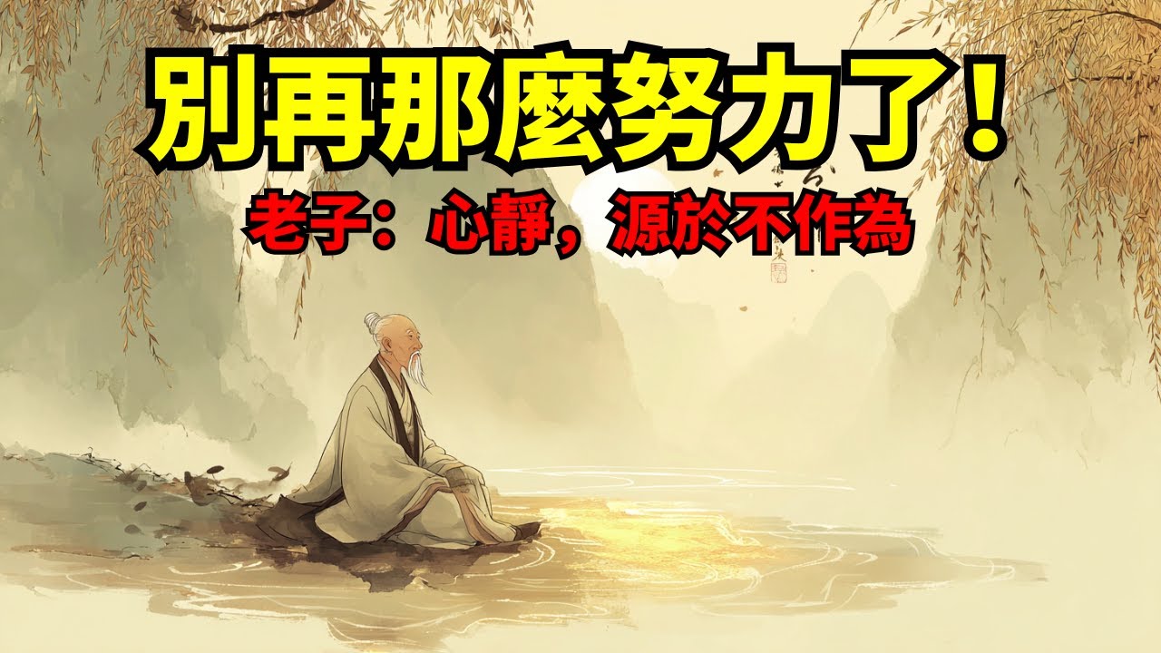 你的心為什麼總是靜不下來？老子一語道破：因為你太“努力”了！一個“不作為”的訣竅，讓你找回內心的安寧 | 道德經 | 聖人 | 空性 | 虛無 | 佛陀 | 佛教故事 | 阿難 | 空虛 | 靜定