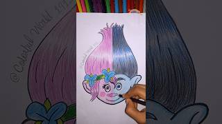 Trolls drawing and coloring @ColorfulWorld191 #trolls #movie #cartoondrawing #viral #drawing