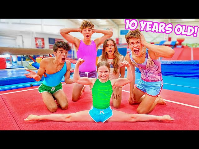 KIDS VS ADULTS EXTREME GYMNASTICS CHALLENGE! class=