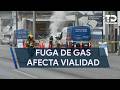 Fuerte fuga de gas sobre la avenida Bernardo Reyes afecta vialidad en Monterrey