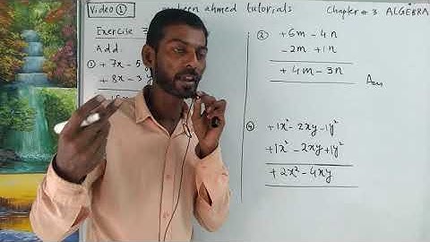 Class 7   Exercise 3.3  video 1  Chapter 3 ALGEBRA   Math