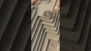 the erosion stage of cement in the smoothing process is carried out by construction workers