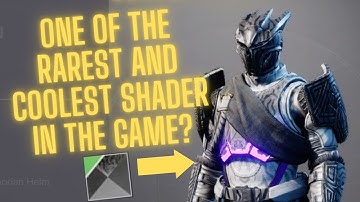 THIS IS POSSIBLY ONE OF THE RAREST SHADERS IN DESTINY 2 (SHROUDED STRIPES)
