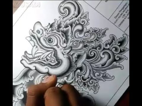 Kumpulan Mewarnai Gambar Sketsa Ukiran Bali Desain 