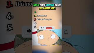 top 5 times griffins broke The fourth wall #shorts