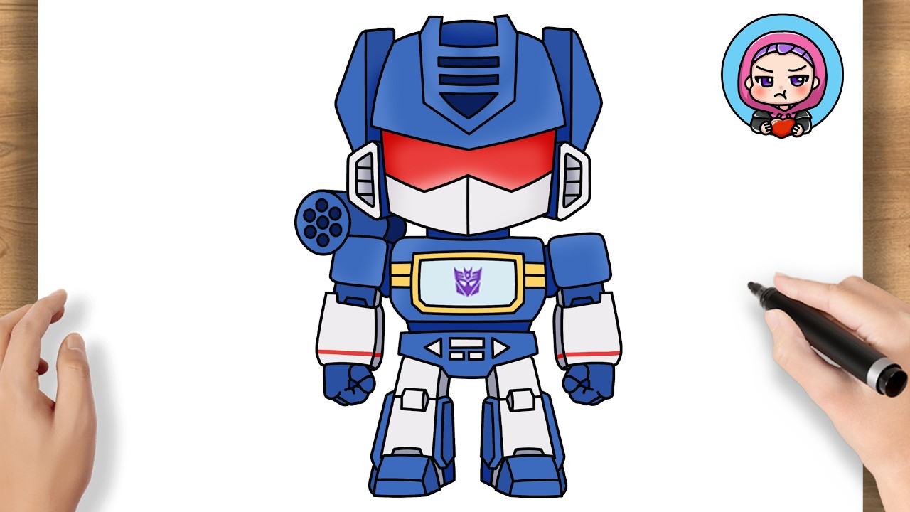 How to Draw Soundwave Step by Step | Transformers | Chibi Robot