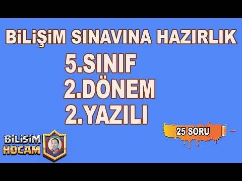 5.Sınıf Bilişim Teknolojileri 2.Dönem 2.Yazılı Sınavı | Bilişim Teknolojileri Sınavına Hazırlık