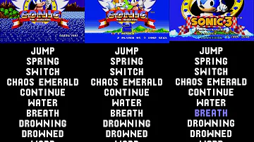 Sonic the Hedgehog Sound Effect and Jingle Comparison
