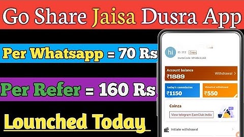 Go share jaisa earning app|Waho jaisa dusra app|New earning app today