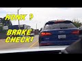 GUY GETS OFFENDED OVER HONK AND BRAKE CHECKS | Road Rage USA &amp; Canada