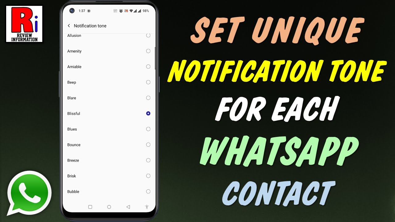 How to Set Different Notification Tone for Each WhatsApp Contact - YouTube