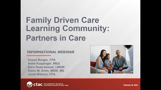 Family Driven Care Learning Community (FDC LC) Informational Webinar
