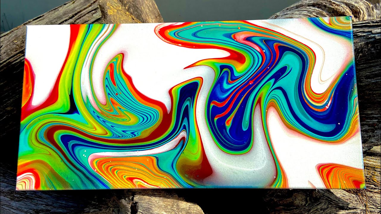Painting With a COMB! / Acrylic Pouring Fluid Art! YouTube