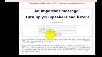 How to Put Video Onto Squeeze Page