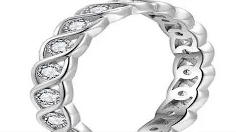 KNOBSPIN 2mm D Color Moissanite Ring GRA Certified s925 Sterling Sliver 18k Eternity Band Wedding En