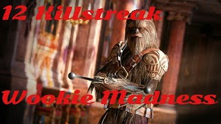 Awesome 12 player killstreak with Chewie in Battlefront 2!