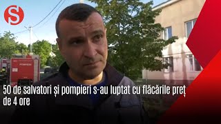 În jur de 50 de salvatori și pompieri din trei raioane s-au luptat cu flăcările preț de 4 ore