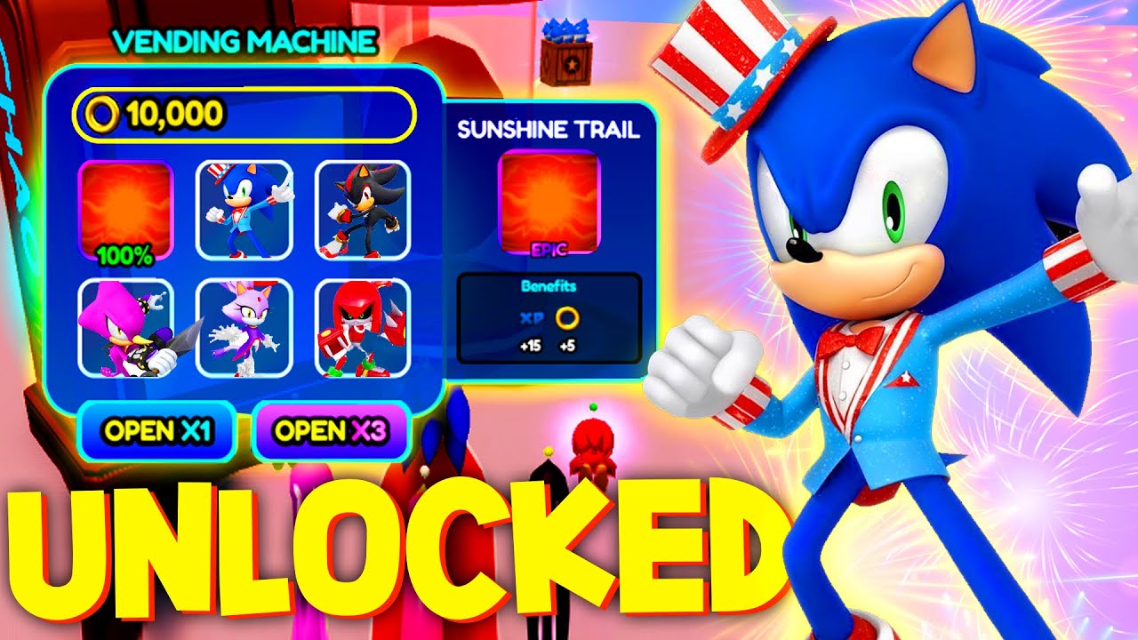 HOW TO GET UNLOCK SECRET VENDING MACHINE! (Sonic Speed Simulator
