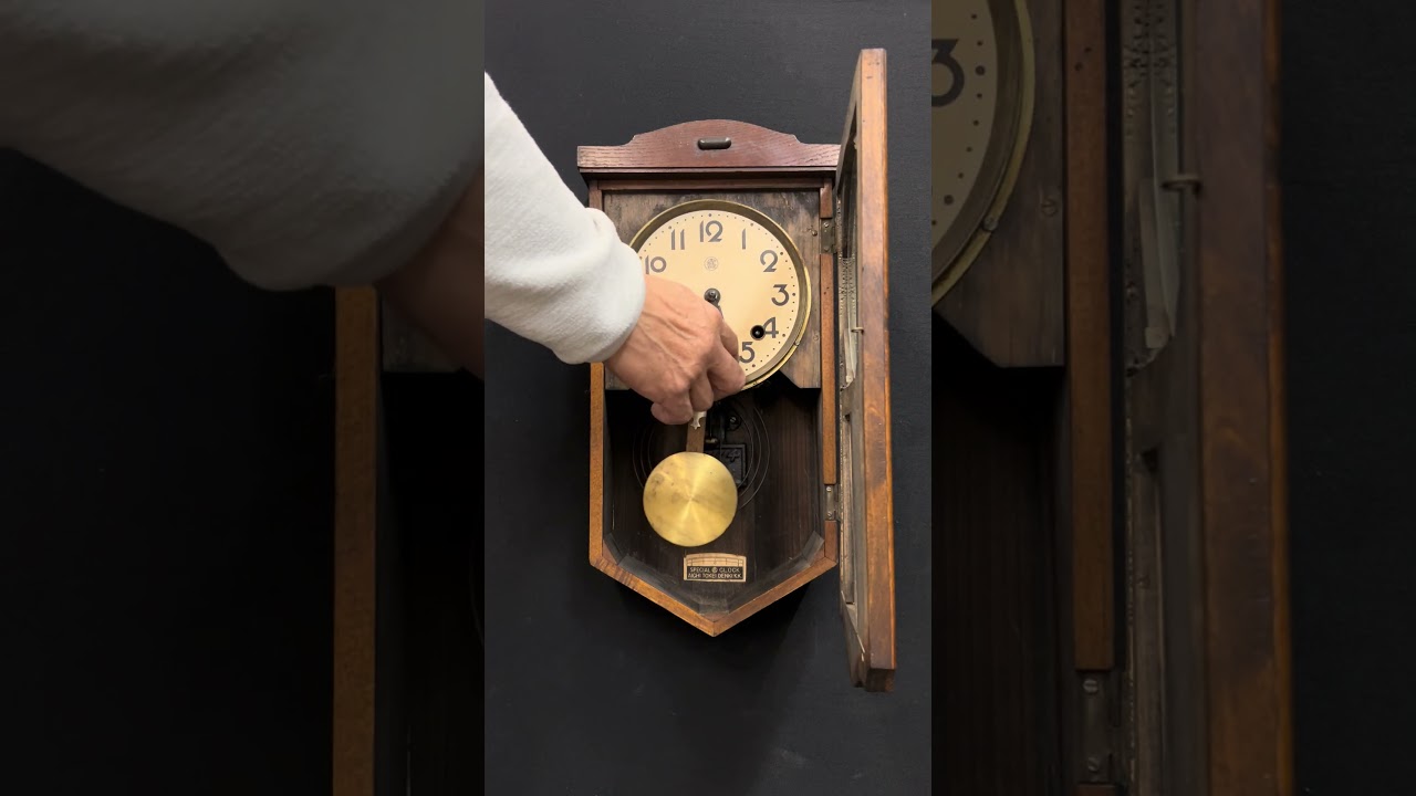 AICHI アイチ 愛知時計 振り子 ゼンマイ式ボンボン 手巻き鍵巻付