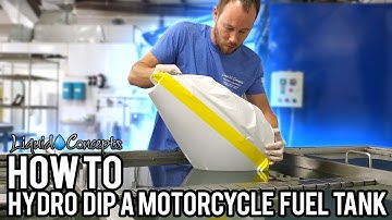 HOW TO HYDRO DIP A MOTORCYCLE FUEL TANK | Liquid Concepts | Weekly Tips and Tricks