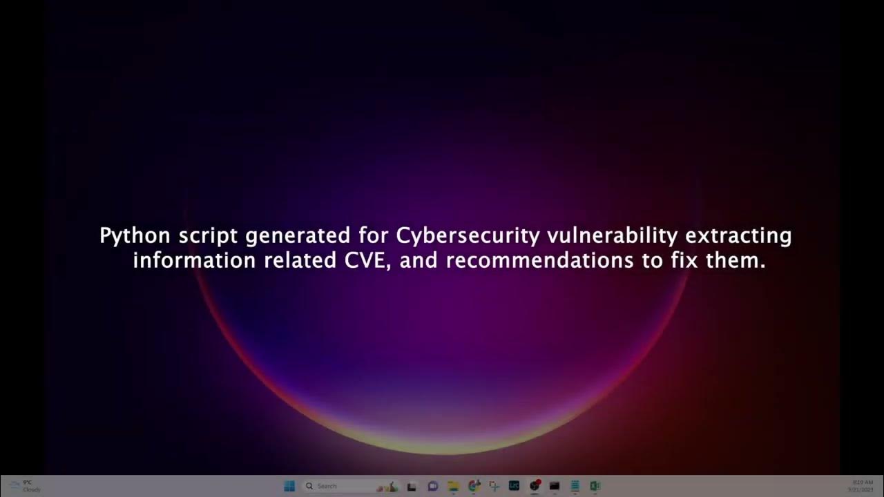 PYTHON SCRIPT FOR CYBERSECURITY VULNERABILITY ON INDUSTRIAL IoT - YouTube