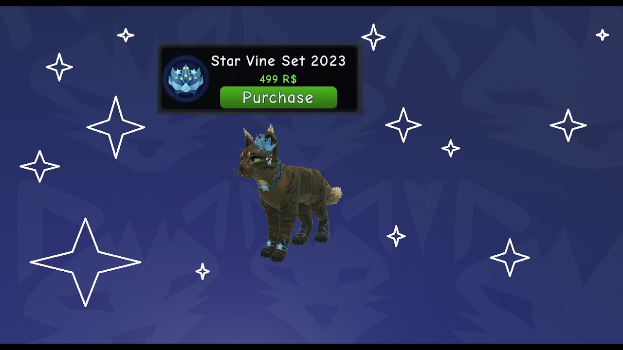Новые аксессуары Star Vine Set 2023 в котах воителях в роблокс YouTube