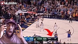 Jerebko Saves Warriors Game Winner Warriors Vs Jazz - Highlights Reaction