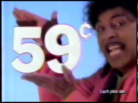 Taco Bell - 1991 TV commercial with Little Richard - 59 cents menu