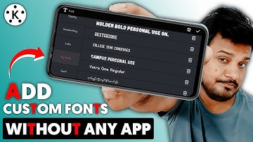 Without Any App Add Custom Fonts In Kinemaster | Add New Custom Fonts In Kinemaster With No Any App