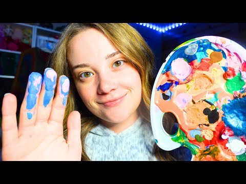 ASMR INTENSE EAR To EAR TINGLES! Painting, Drawing With Markers, Finger Painting For Tingles