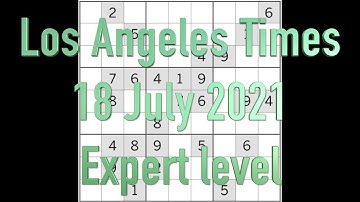 Sudoku solution – Los Angeles Times 19 July 2021 Expert level