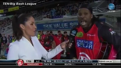 Chris Gayle's indecent behavior with female journa...