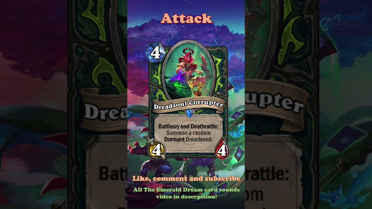 Dreadsoul Corrupter Voice Lines & Sound – Demon Hunter Card | Hearthstone Shorts | Emerald Dream