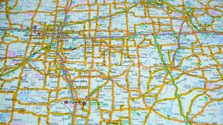 Map Of Highways With Cities Of America State Of Oklahoma. | Stock Footage - Envato elements