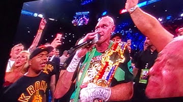 Fury sings after beating Wilder