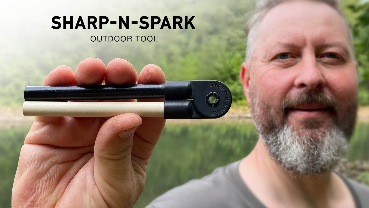 Sharpens Best Sharp-N-Spark Knife Sharpener & Fire Starter Multi