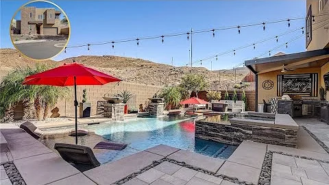Modern Resort Outdoor Living $1.125M. Casita, 2801 Sqft, Loft, 4BD, 2CR, Las Vegas Strip View.