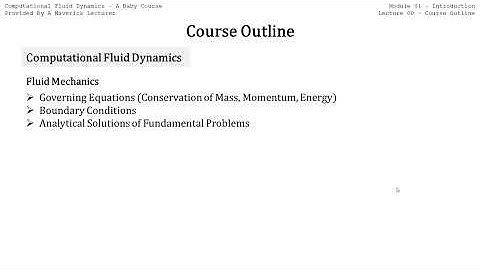 CFD 2025: 001 Course Outline