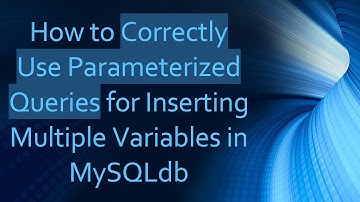 How to Correctly Use Parameterized Queries for Inserting Multiple Variables in MySQLdb