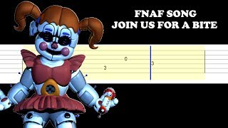 Fnaf Song - Join Us For A Bite (Easy Guitar Tabs Tutorial) chords