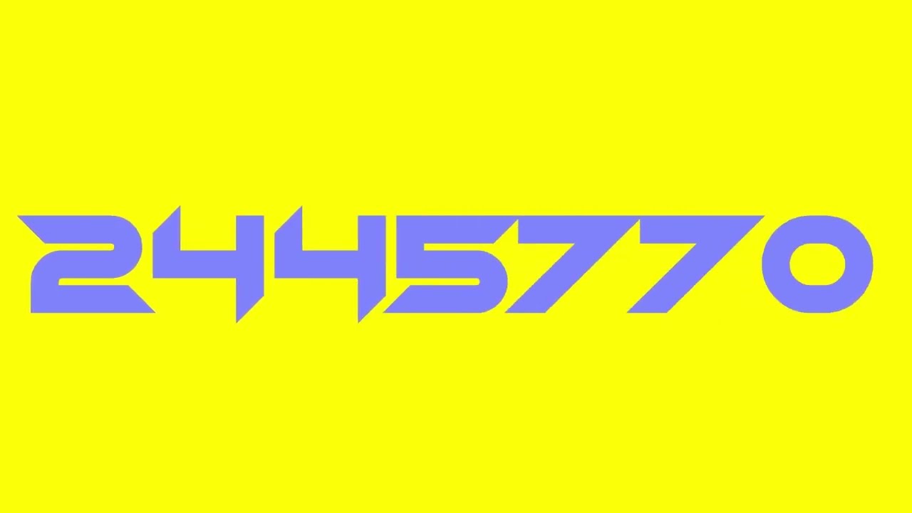 Numbers 1 to 10,000,000