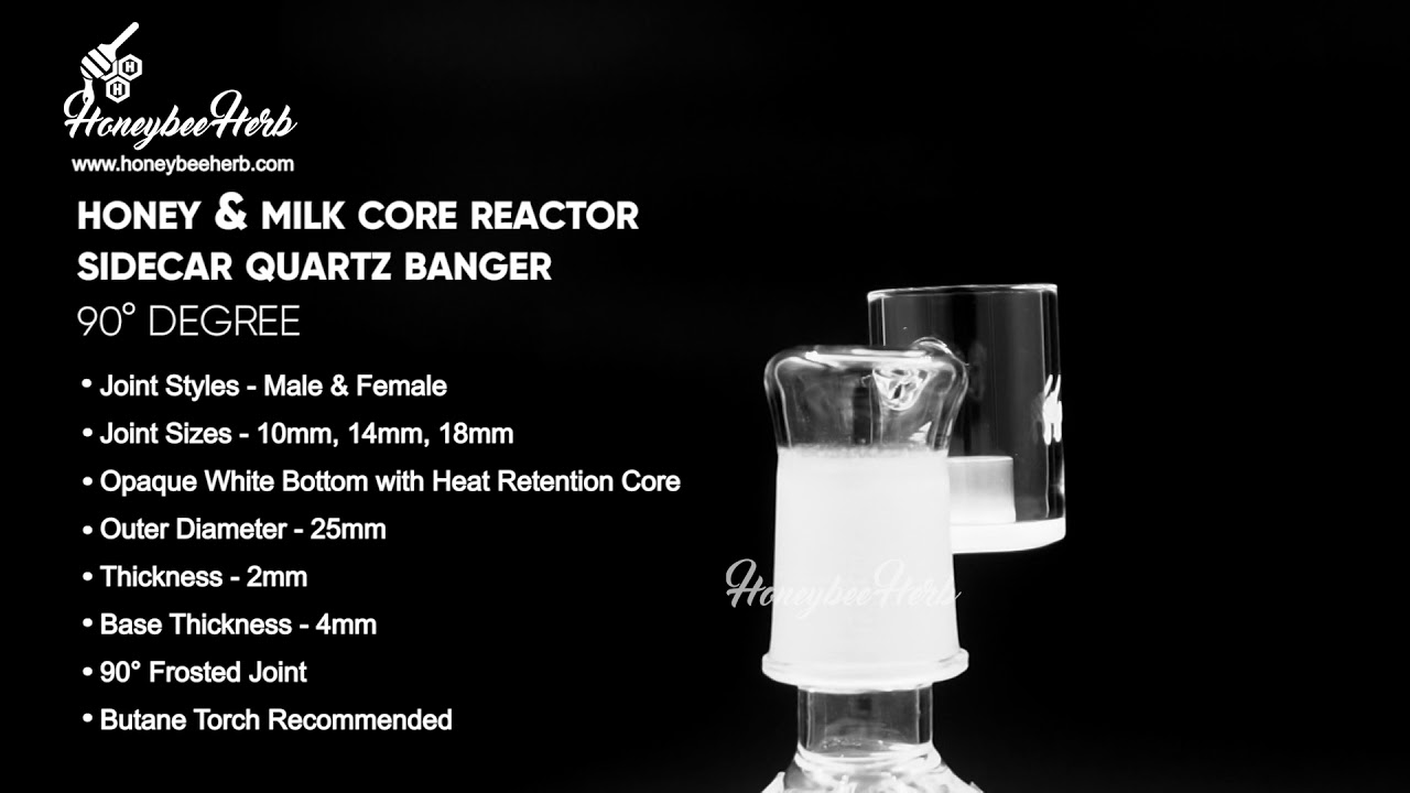 Honey & Milk Core Reactor Sidecar Quartz Banger - 90° Degree
